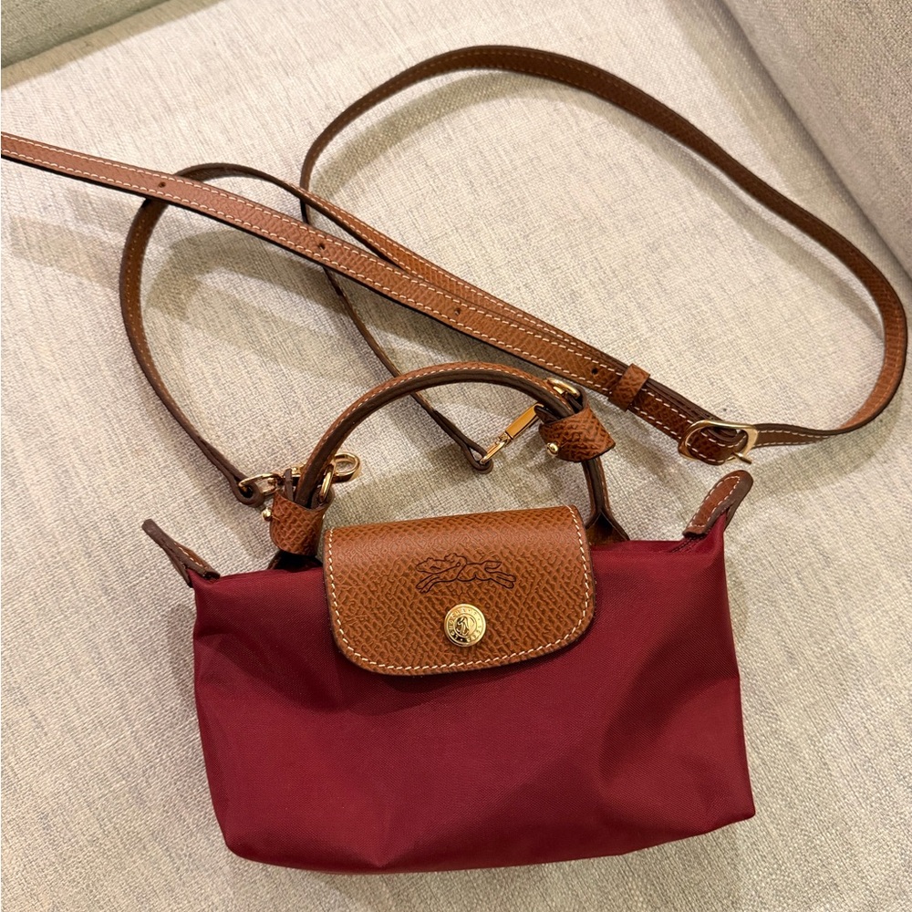 Longchamp mini Burgundy RARE